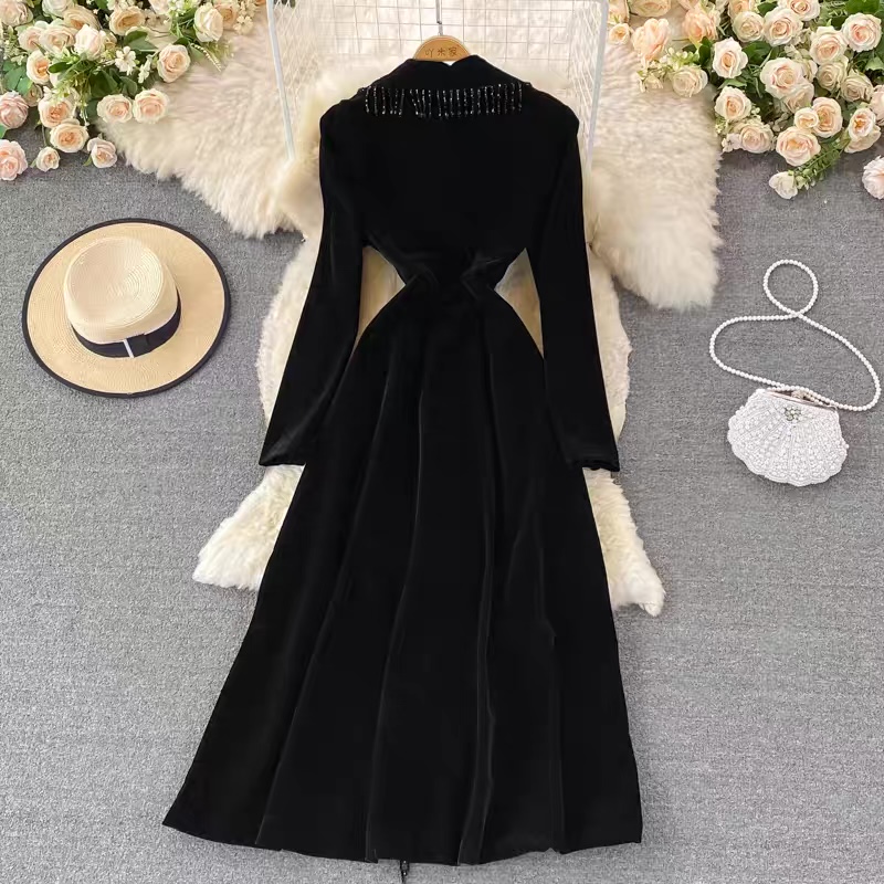 VIP attitude premium  suede dress FD91 images